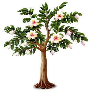 Flower Tree With Fruit PNG Tnv