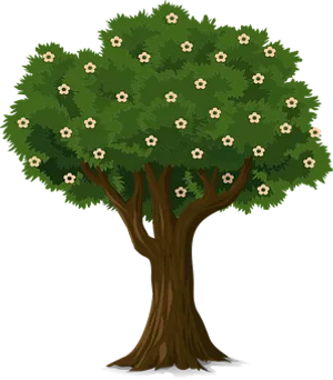 Flowering Tree Illustration