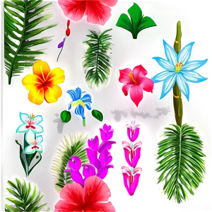 Flowering Tropical Plants Png 6 PNG image