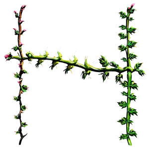 Flowering Vine Cross Section PNG image