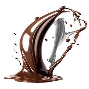Flowing Chocolate Splash PNG Saq