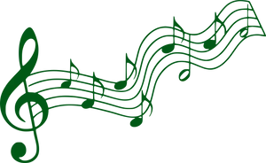 Flowing Music Notes Graphic PNG image