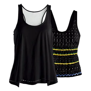 Flowy Black Tank Top PNG 06282024
