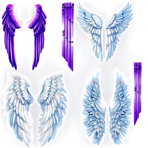 Fluffy Angel Wings Texture PNG 05042024