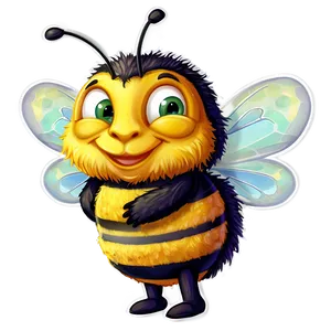 Fluffy Bee Mascot PNG 06252024 PNG