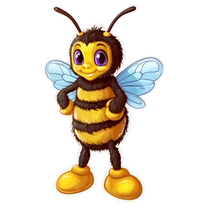 Fluffy Bee Mascot PNG Srl PNG