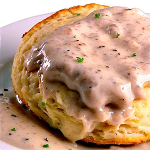 Fluffy Biscuits And Gravy PNG Olv94