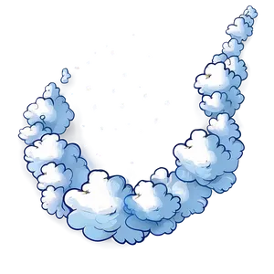 Fluffy Blue Clouds Pattern PNG 06202024 PNG