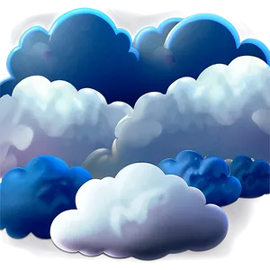 Fluffy Blue Clouds Pattern PNG Obt PNG