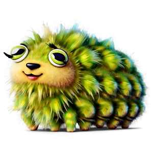 Fluffy Caterpillar Cute PNG 05232024 PNG