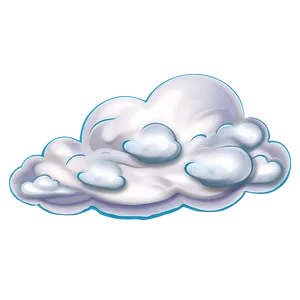 Fluffy Cloud Illustration PNG 32