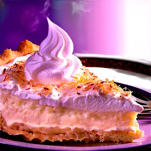 Fluffy Coconut Cream Pie PNG Dut