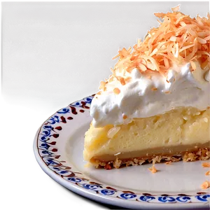 Fluffy Coconut Cream Pie PNG Jgr49