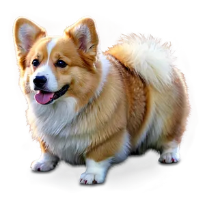 Fluffy Corgi PNG Khv