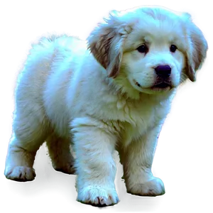 Fluffy Great Pyrenees Puppy PNG Fho94 PNG