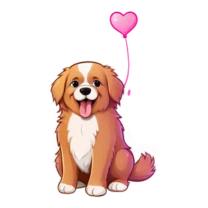 Fluffy Kawaii Dog Cartoon Png 06292024 PNG image