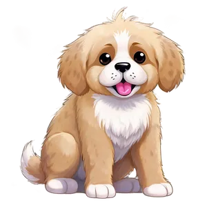 Fluffy Kawaii Dog Cartoon Png 63 PNG image