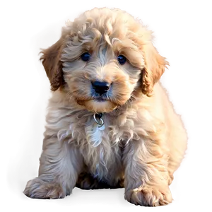 Fluffy Labradoodle Puppy Png 06262024 PNG image