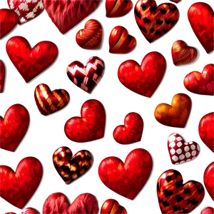 Fluffy Red Hearts Texture Png 35 PNG image