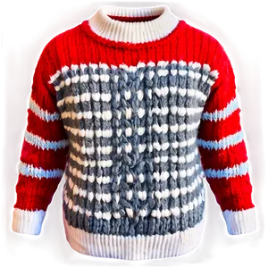 Fluffy Red Sweater PNG Wsk66 PNG