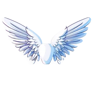 Fluffy White Wings Cartoon Png 06262024 PNG image