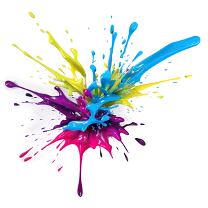 Fluorescent Paint Splash PNG 05242024