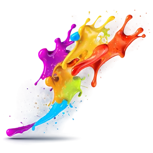 Fluorescent Paint Splash PNG 80