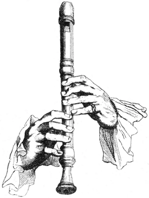 Flute Playing Hands Sketch