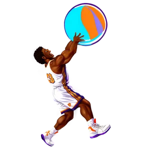 Flying Basketball Player Cartoon Png Rvp PNG image