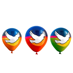 Flying Birds Balloon PNG 74