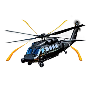 Flying Black Hawk Helicopter PNG 06252024