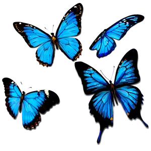 Flying Blue Butterflies PNG 06132024