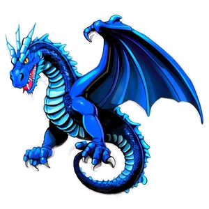 Flying Blue Dragon Graphic PNG 06252024 PNG