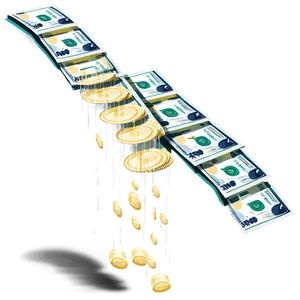 Flying Cartoon Money Png 55 PNG image