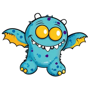 Flying Cute Monster Png 06272024 PNG image