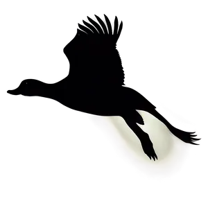 Flying Duck Silhouette PNG Hye82
