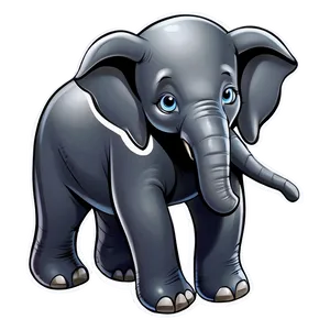 Flying Elephant Cartoon PNG 06212024