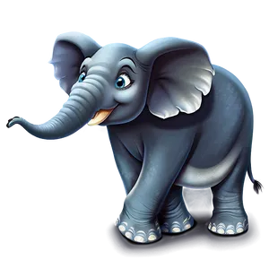 Flying Elephant Cartoon PNG Odb