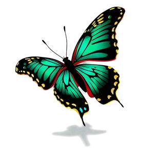 Flying Green Butterfly Animation PNG 06202024 PNG