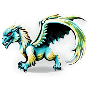 Flying Griffin Monster PNG Sjn