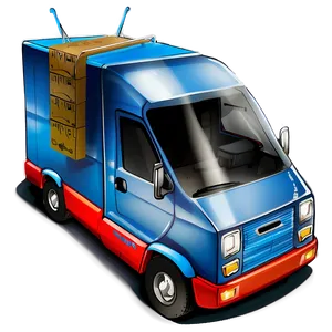 Flying Mail Delivery Drone Truck PNG Slo PNG