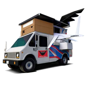 Flying Mail Delivery Drone Truck PNG Vdg65 PNG
