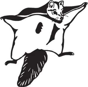 Flying_ Squirrel_ Silhouette