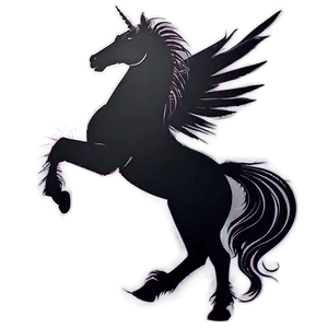 Flying Unicorn Silhouette Png Xvr PNG image