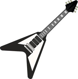 Flying V Guitar Illustration PNG image