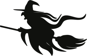 Flying Witch Silhouette