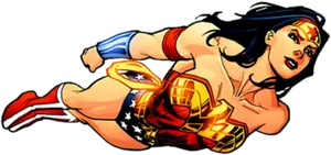 Flying Wonder Woman Animated