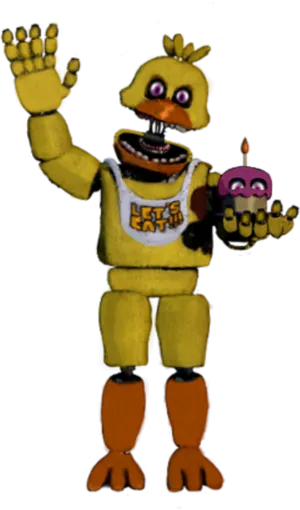Fnaf Chica With Cupcake PNG image