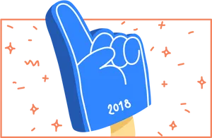 Foam Finger Celebration2018 PNG image