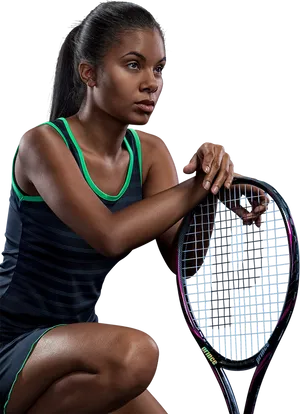 Focused Tennis Player Portrait